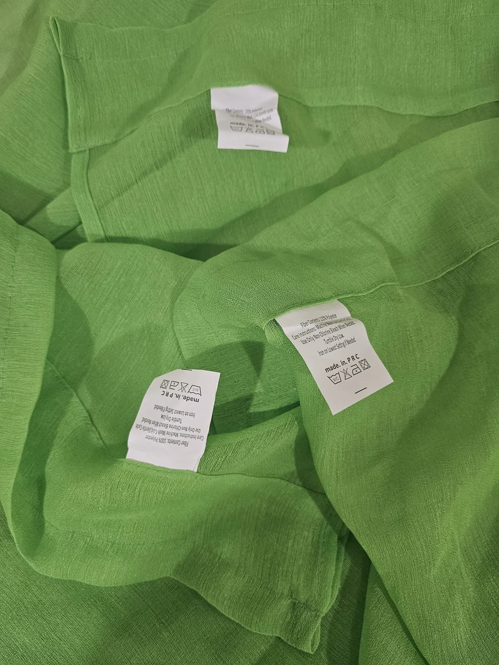 Sheer Rod Pocket Window Curtains Panel - Lime Green